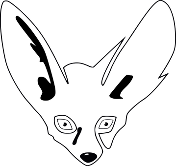 A Black Silhouette Of A Fox