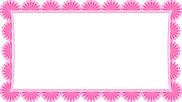 A Pink And Black Rectangular Frame