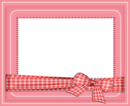A Pink Frame With A Bow