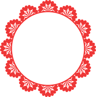 Round Red Frame