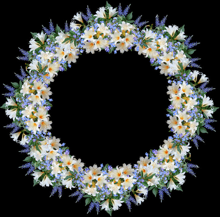 Frame, Border, Flowers, Lilies, Veronica, Decoration - Gentiana, Hd Png Download
