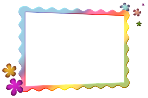 A Rainbow Colored Frame With A Black Background