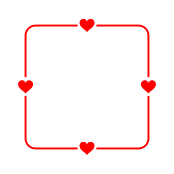 A Red Heart In A Square