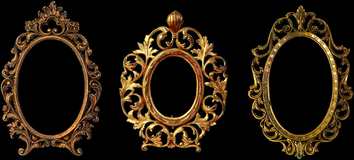 A Gold Oval Frame With A Black Background With Venkateswara Temple, Tirumala In The Background