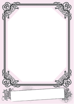 A Pink And Black Frame