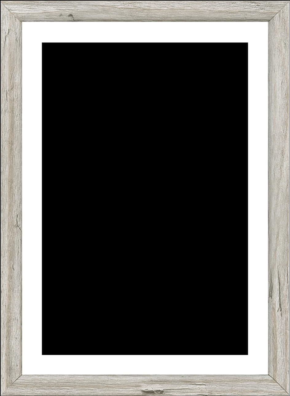 A Black Screen With A White Frame
