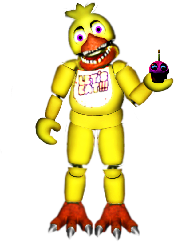 A Yellow Toy With A White Bib And A Black Background