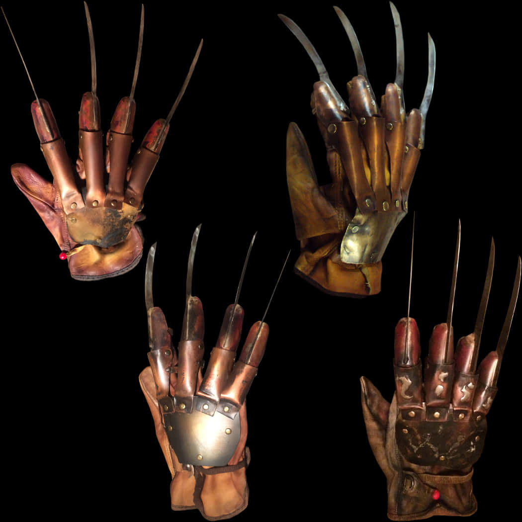 A Set Of Gloves With Metal Claws