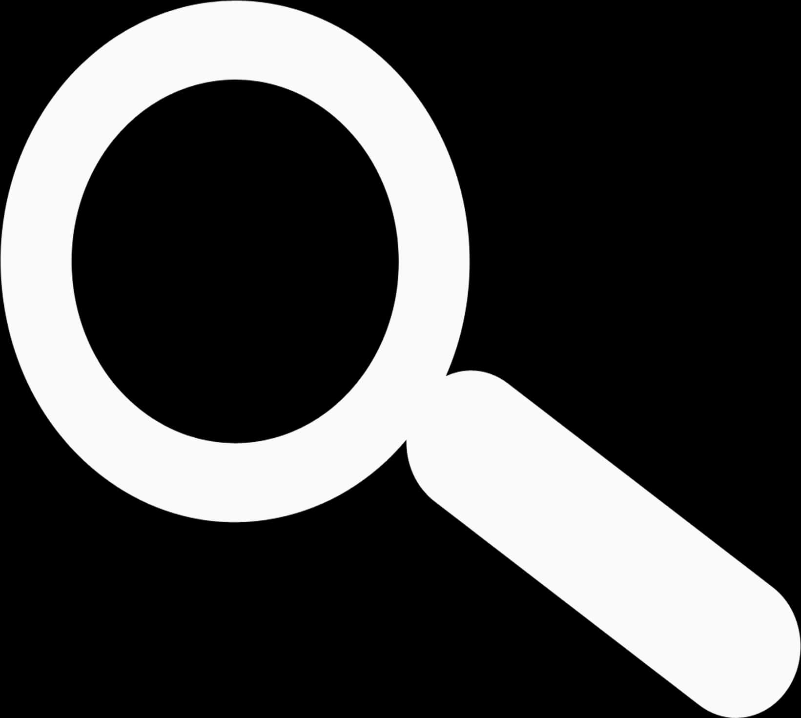 A White Magnifying Glass On A Black Background