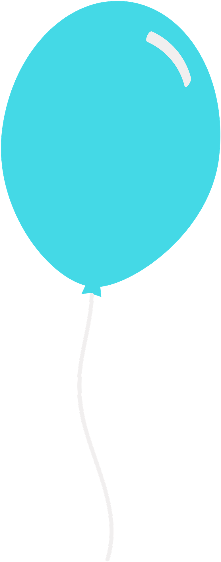 A Blue Balloon With A White String