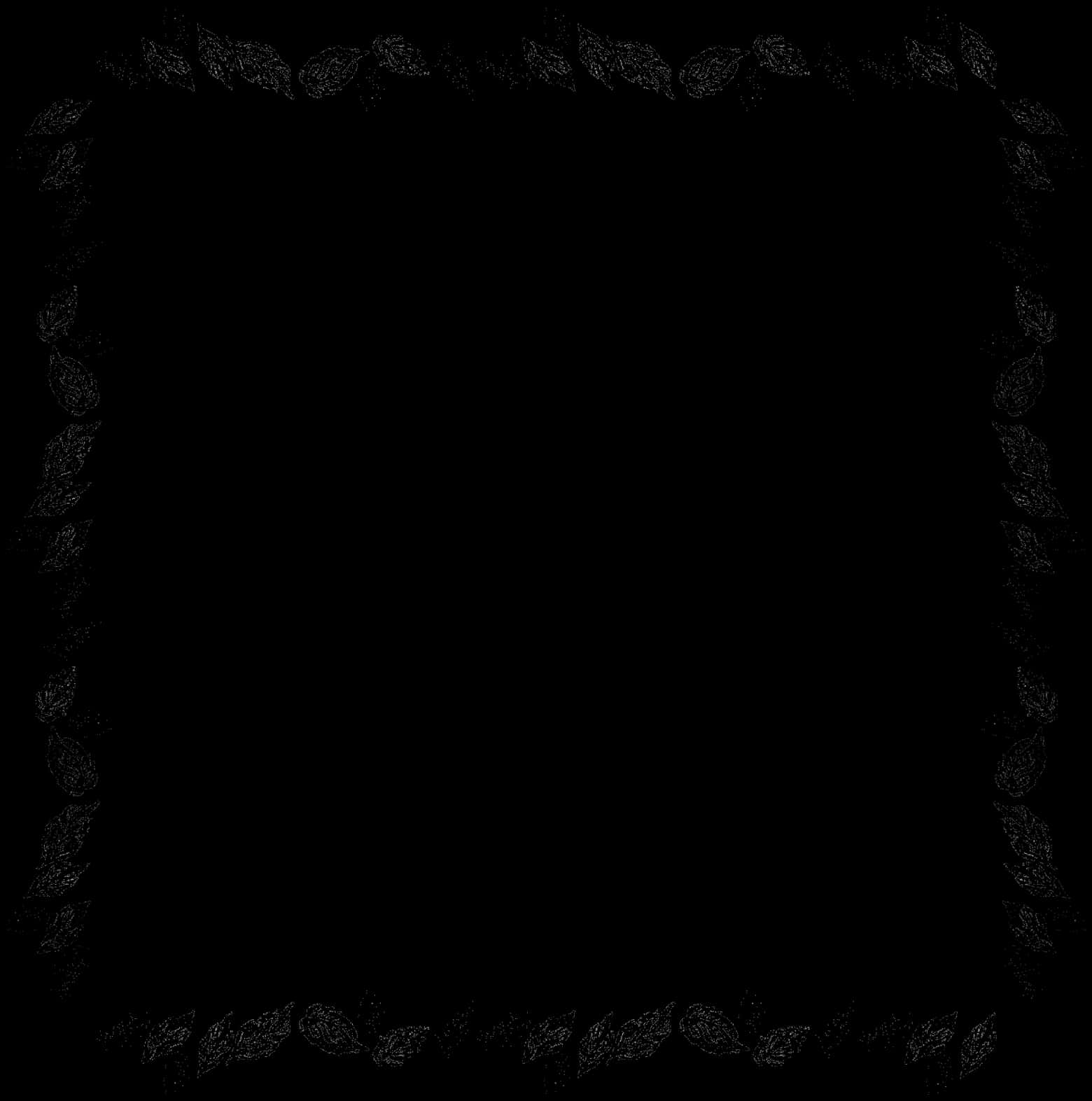 Free Digital Frames Leaves Border Stationary Designs - Fall Border Black And White, Hd Png Download