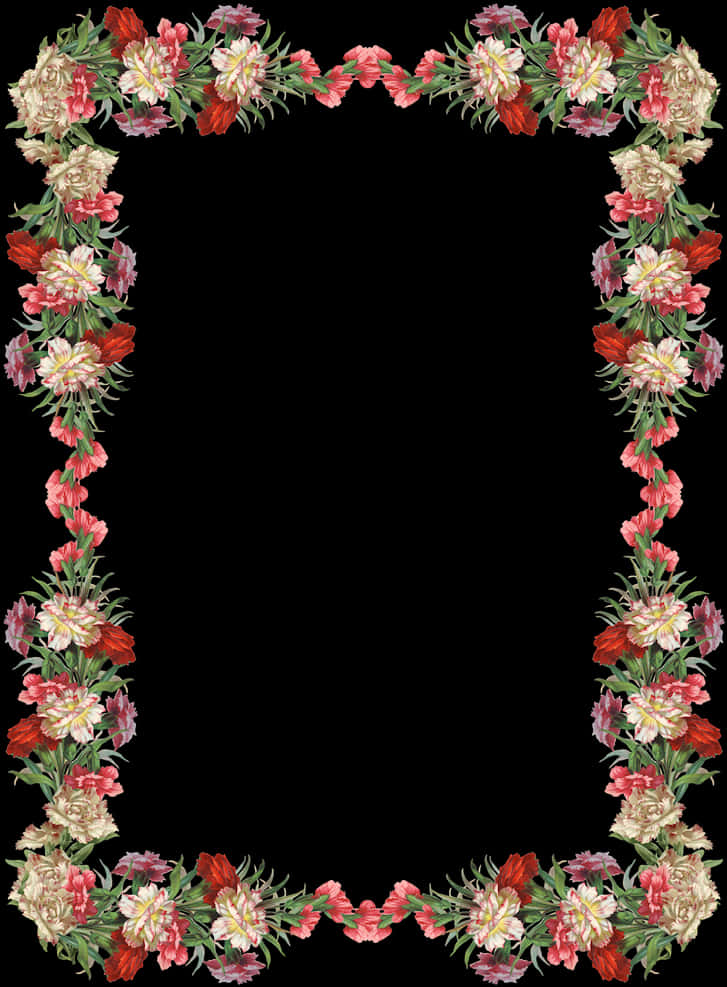 Free Digital Vintage Flower Frame And Border - Frame Transparent Flower Border, Hd Png Download