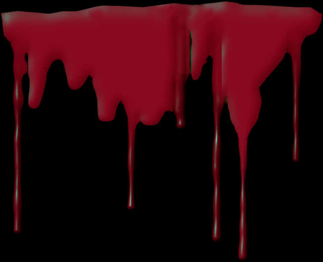 A Red Dripping Paint On A Black Background
