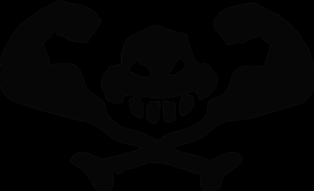 A Black Flag With A Skull And Crossbones