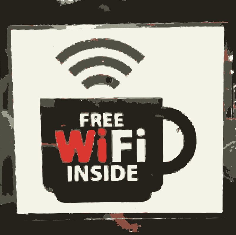 A Sign With A Wifi Symbol