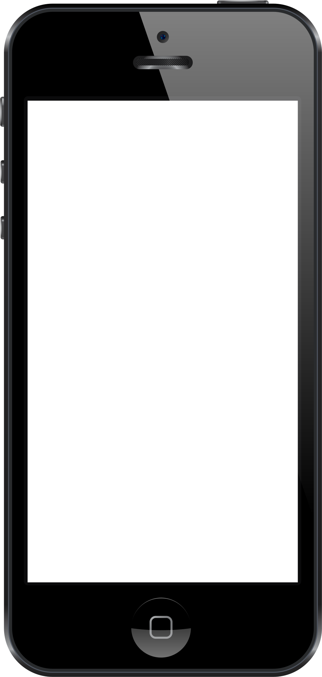 A Black Cell Phone With A White Screen
