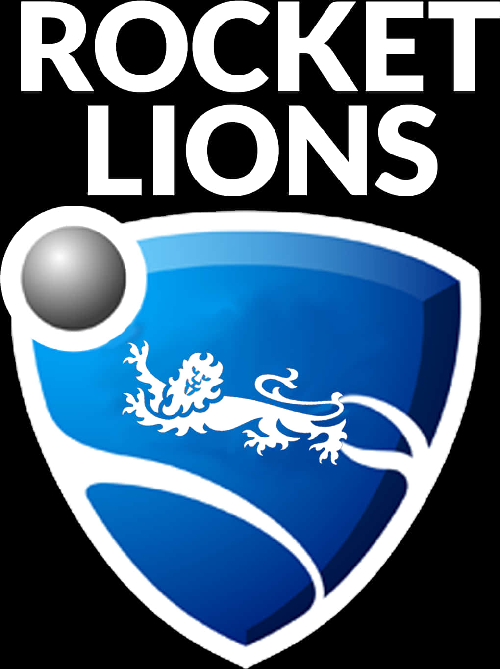 A Blue Shield With A Lion And A Ball