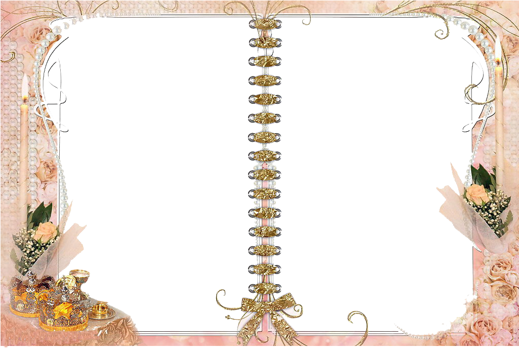 A Frame With A Gold Bow And Ribbon
