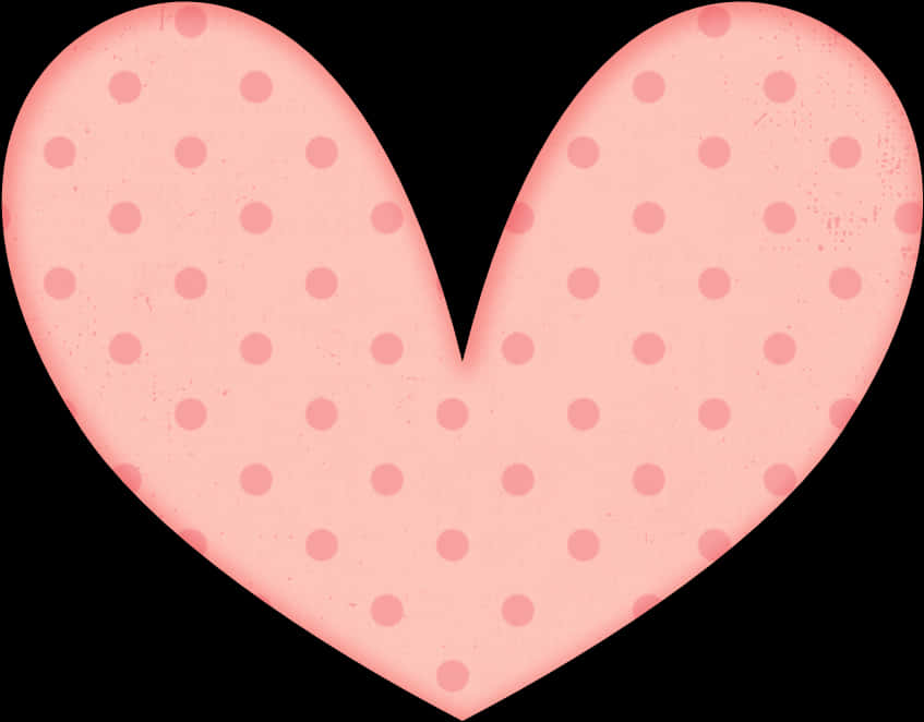 A Heart With Pink Polka Dots