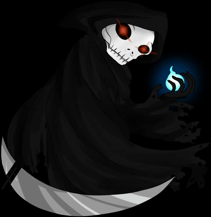 Grim Reaper On Scythe