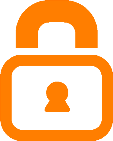 A Orange Lock With A Keyhole