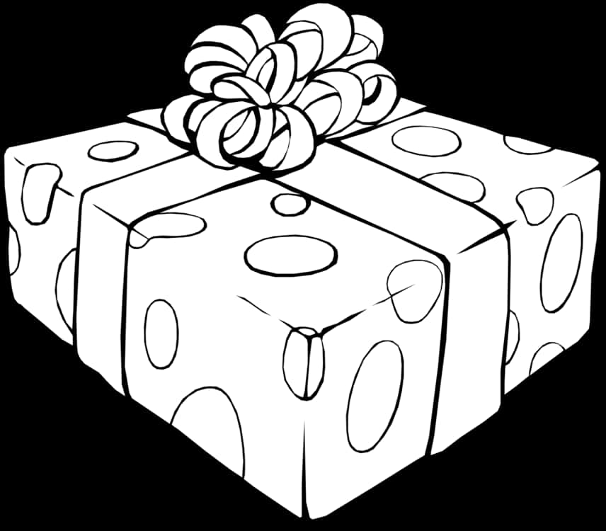 A White And Black Present Box