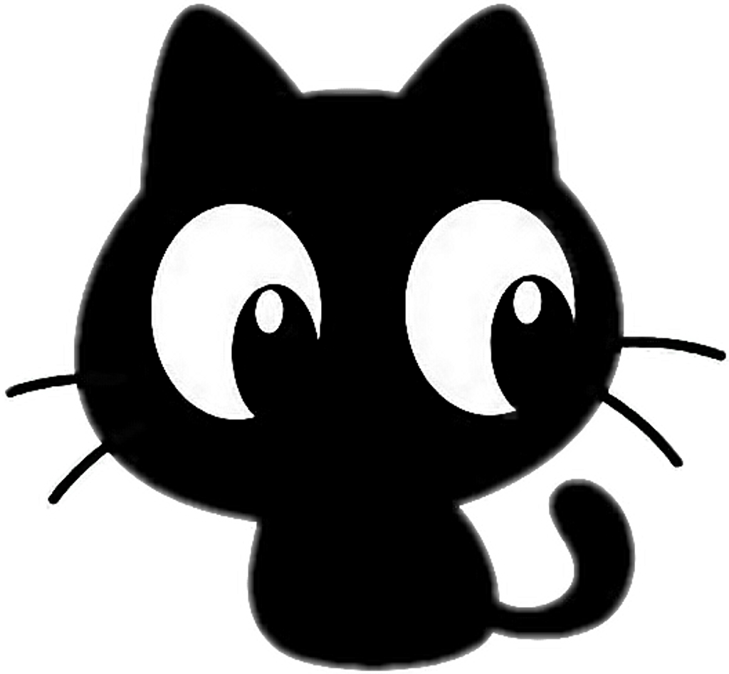 #freetoedit #cute #kawaii #cat #blackcat #chacha #dofus - Cute Black Cat Clipart, Hd Png Download