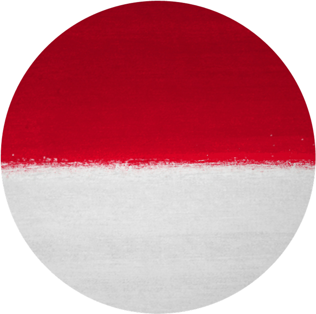A Red And White Circle With A Black Background