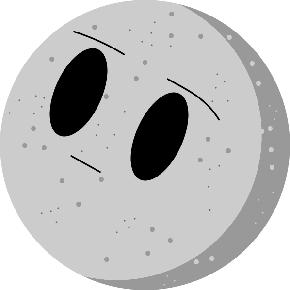 A Cartoon Of A Moon