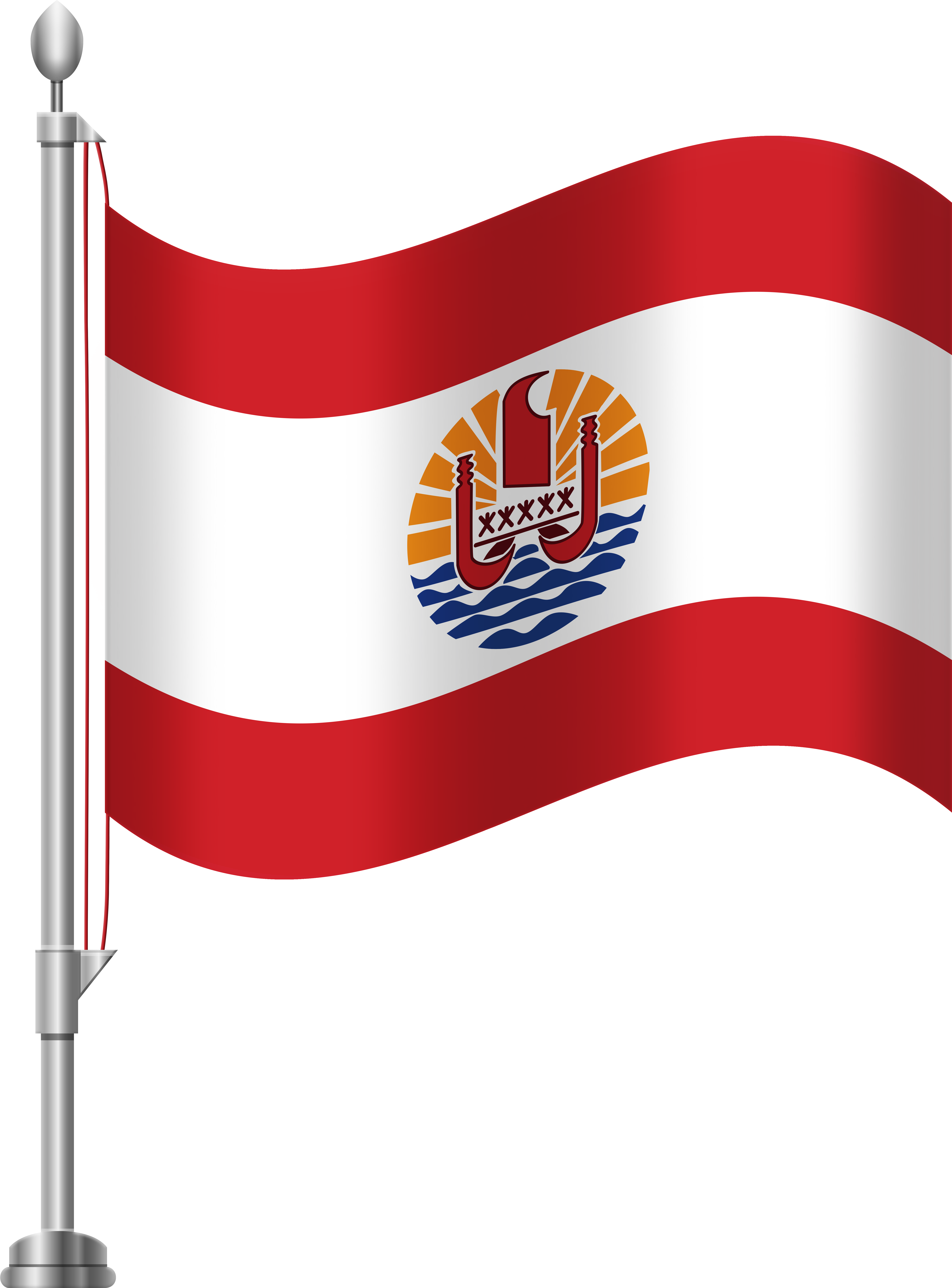 French Polynesia Flag Png Clip Art - Puerto Rican Flag Clipart, Transparent Png