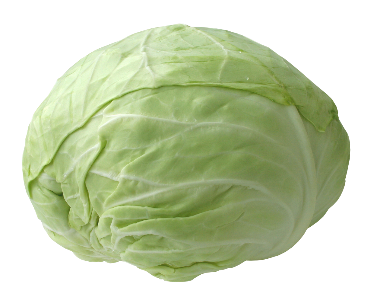 A Head Of Cabbage On A Black Background