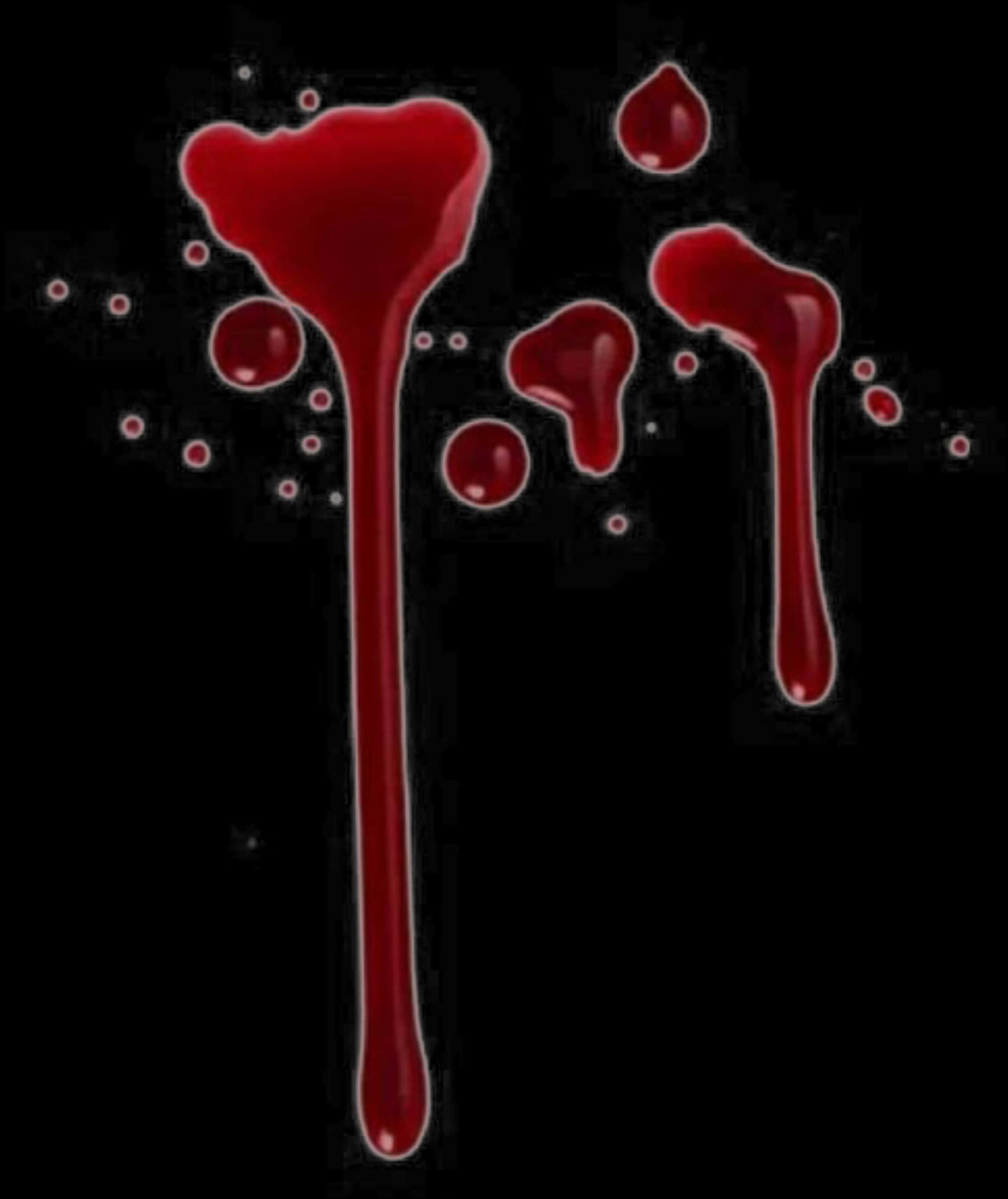 A Red Liquid Dripping From A Black Surface