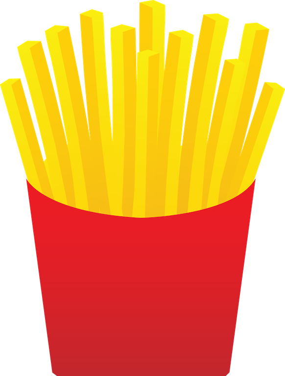 A Red Container With French Fries