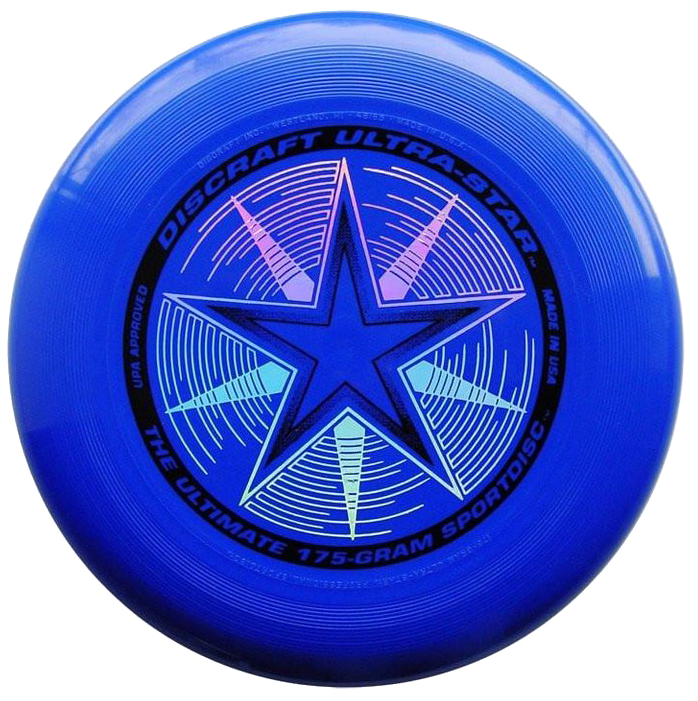 A Blue Frisbee With A Star