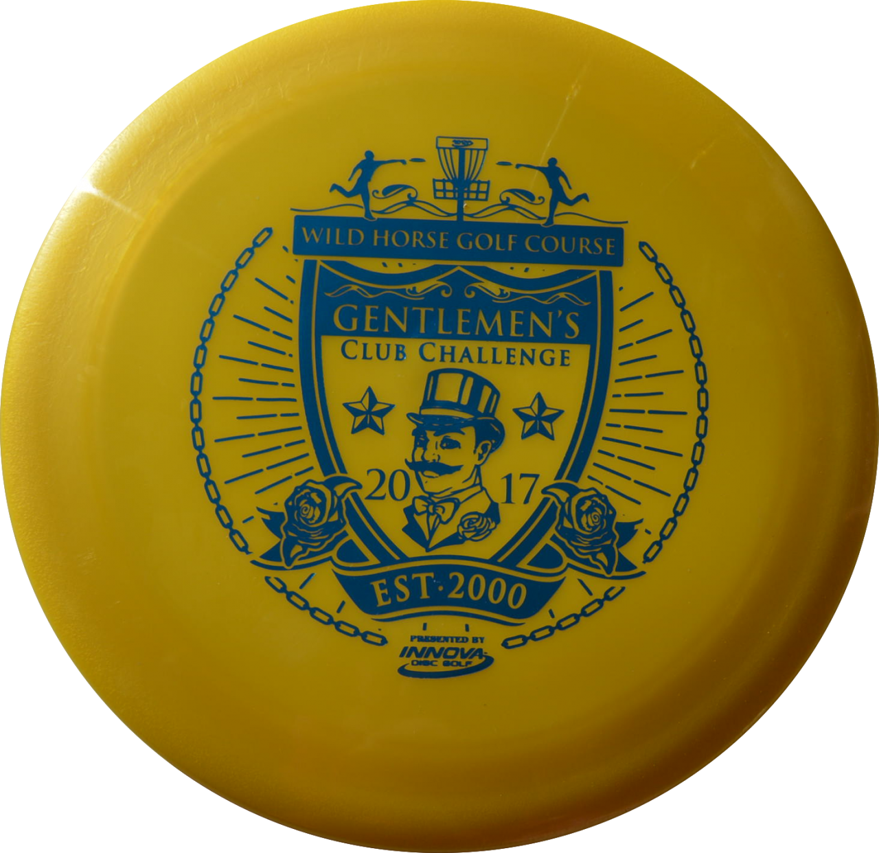 A Yellow Frisbee With A Logo