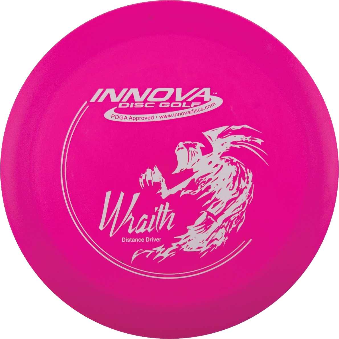A Pink Frisbee With A Person In The Back