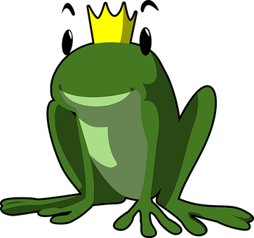 A Cartoon Frog With A Crown