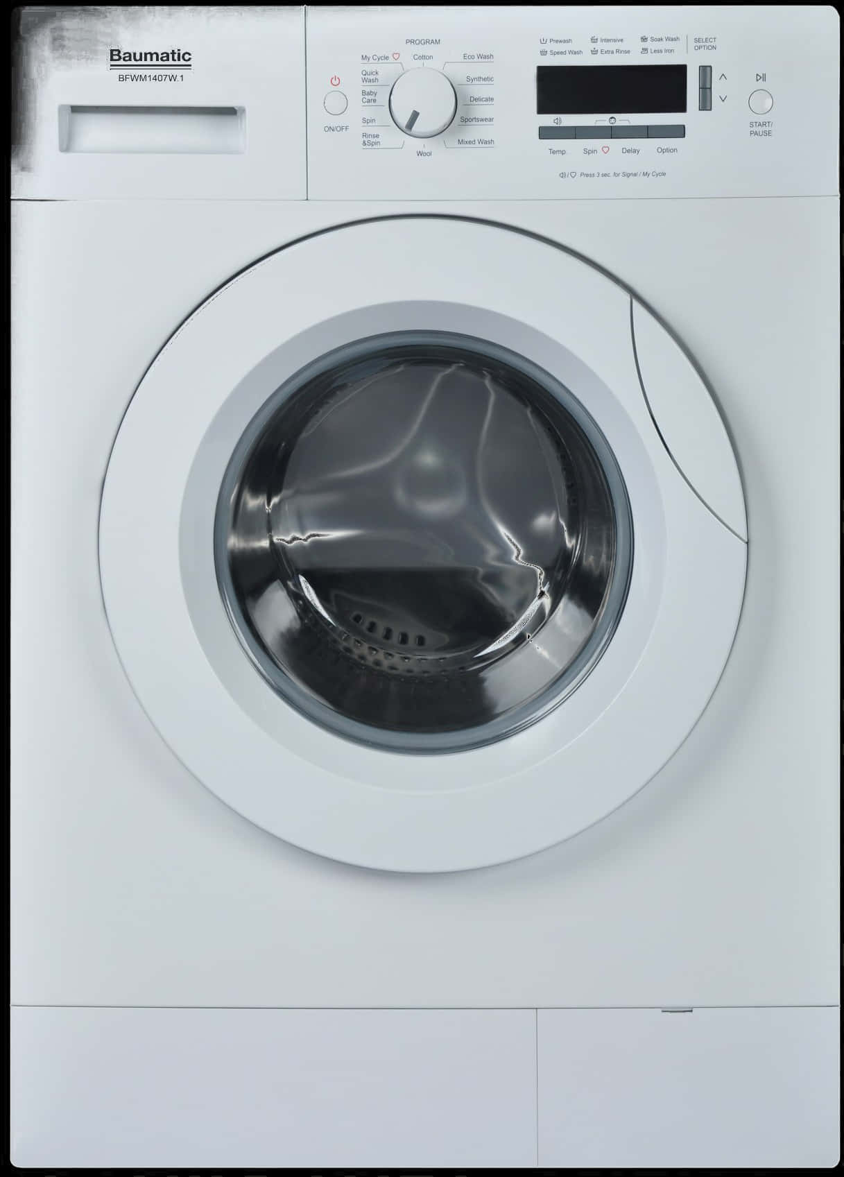 A White Washing Machine With A Round Window