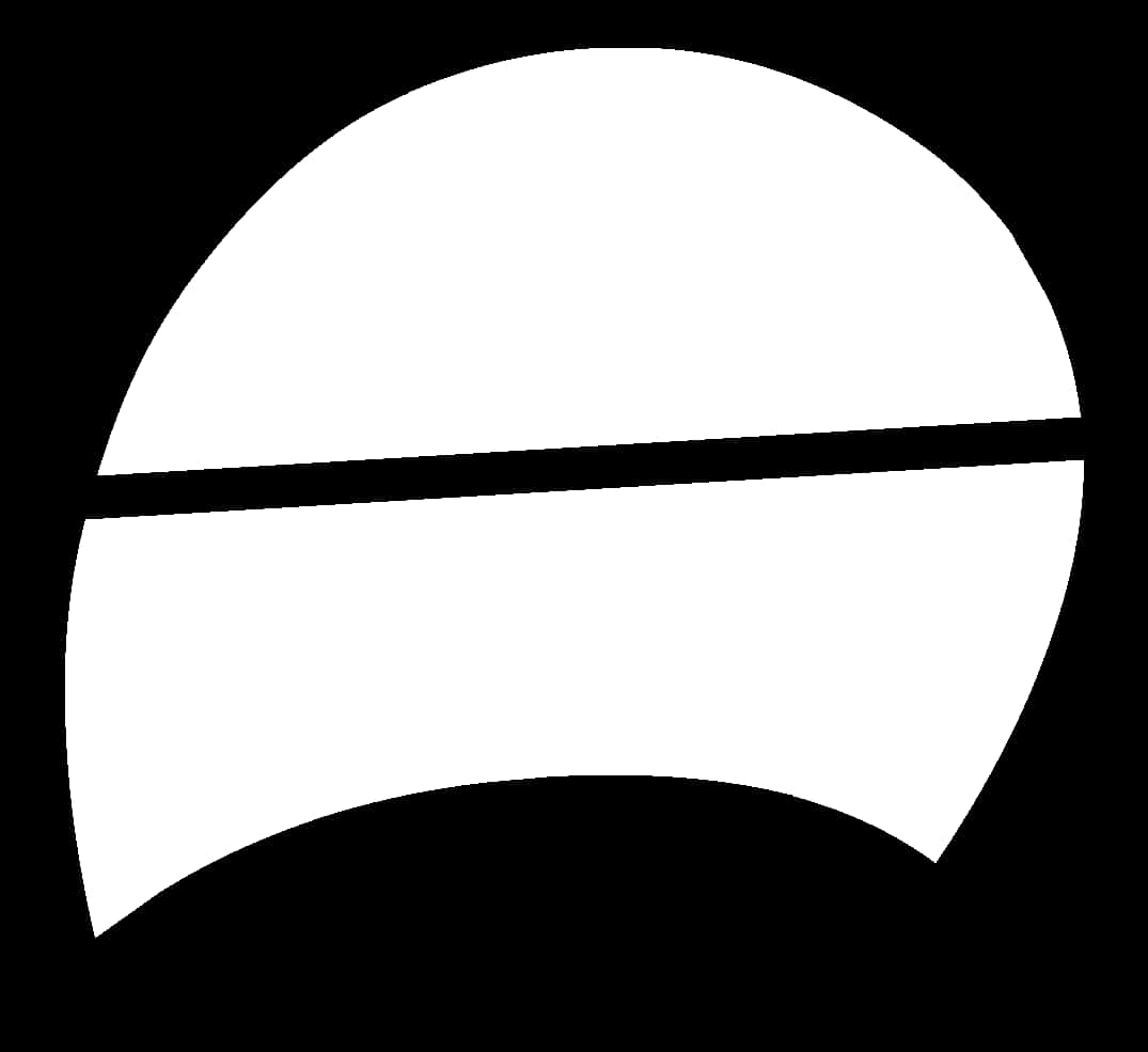 A White Circle With A Black Background