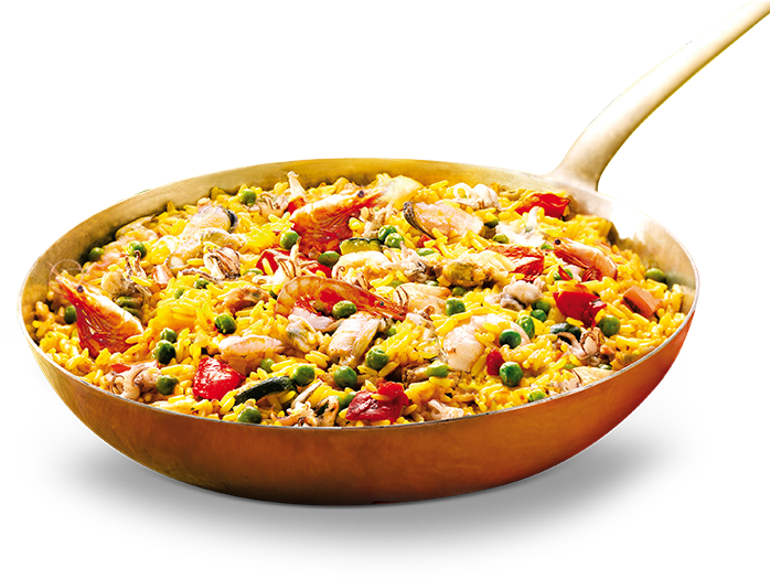 A Pan Of Food With A Handle