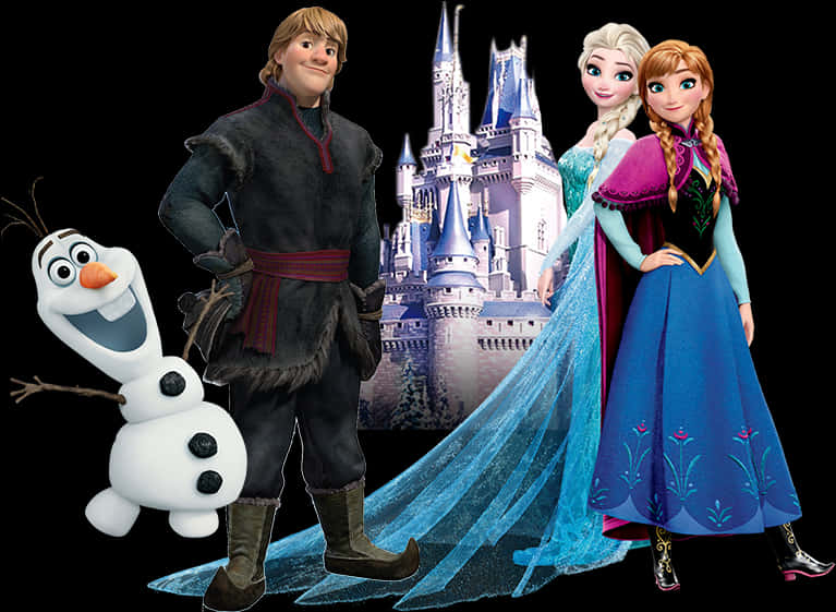 Frozen Characters And Castle