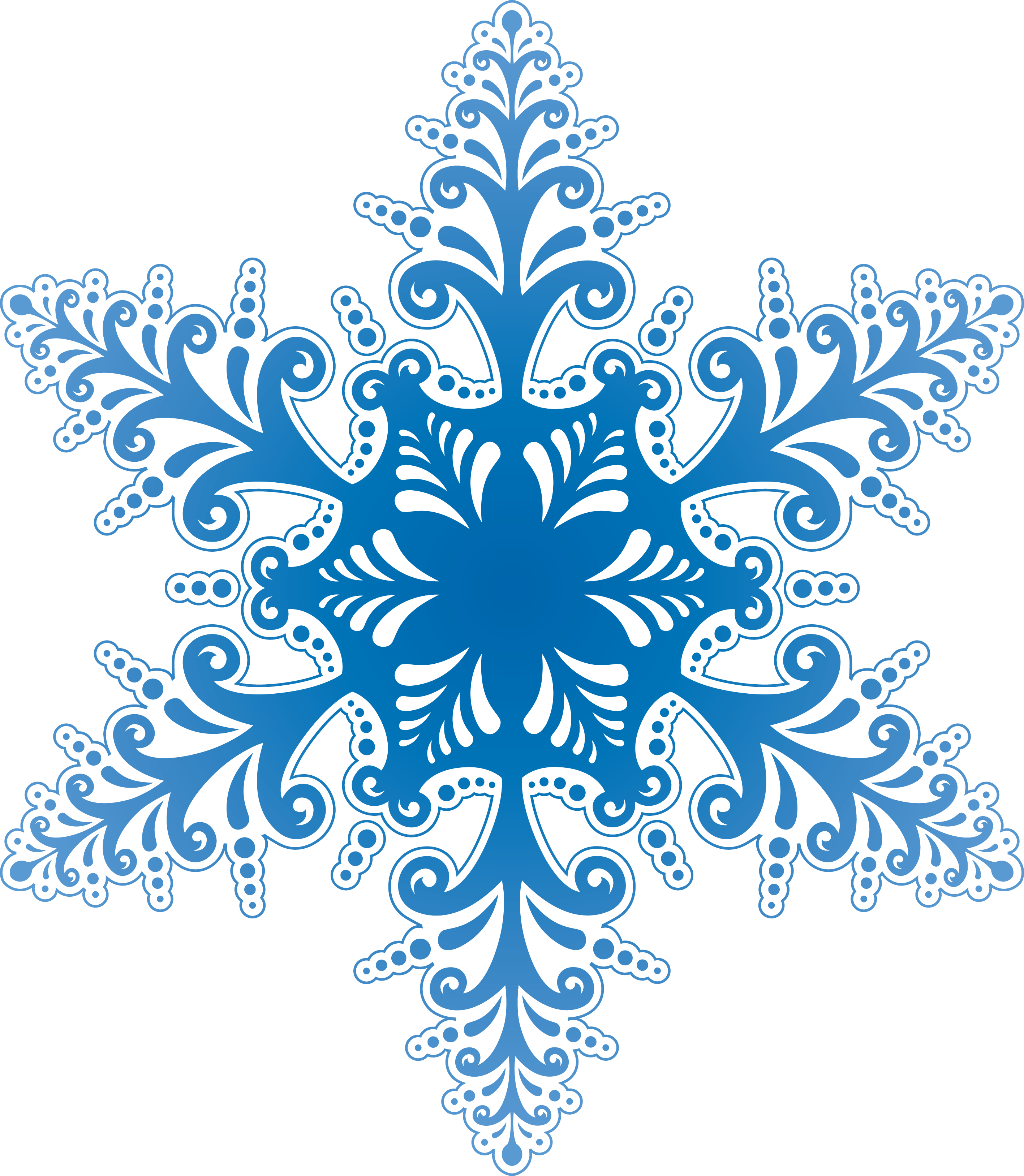A Blue Snowflake On A Black Background