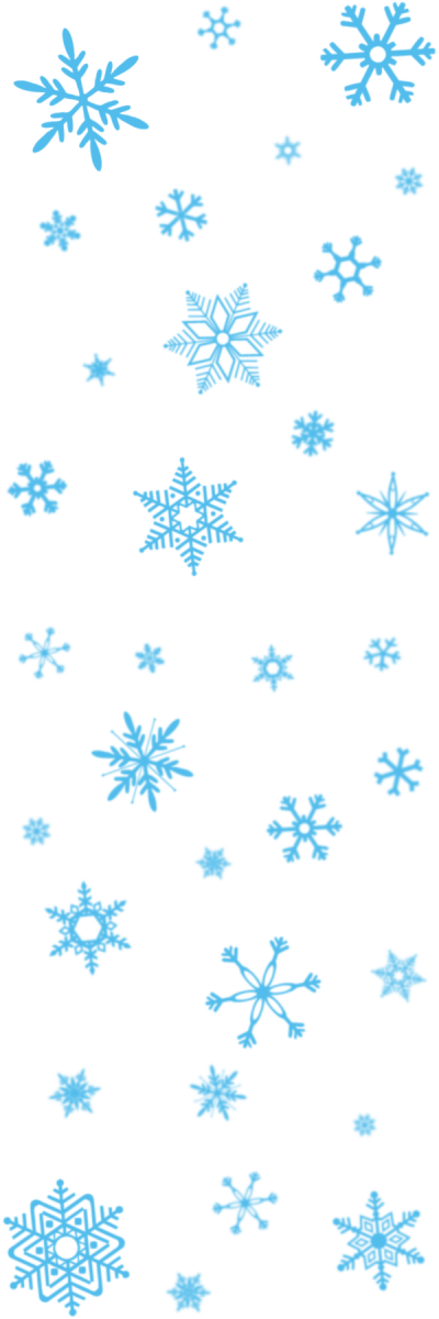 A Group Of Blue Snowflakes On A Black Background