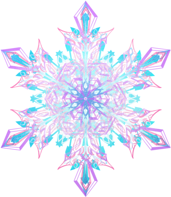 A Snowflake With Blue And Purple Colors