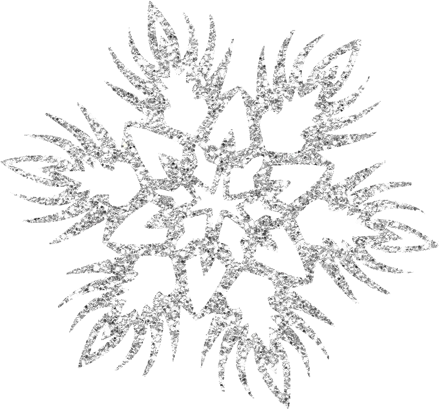 A Silver Snowflake On A Black Background