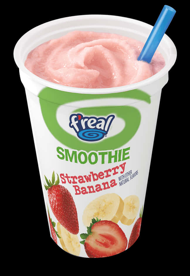 A Cup Of Smoothie With Straw