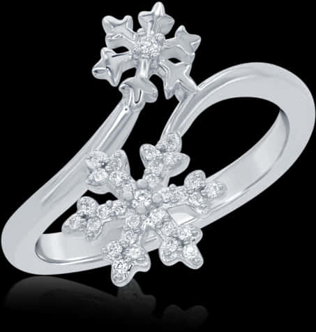 A Silver Ring With Diamonds