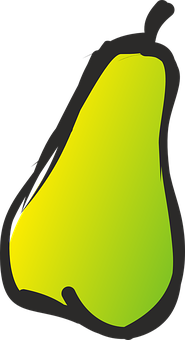 A Yellow And Green Pear