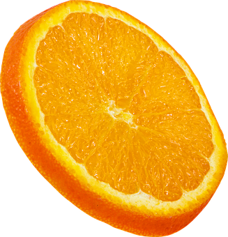 A Close Up Of A Slice Of Orange