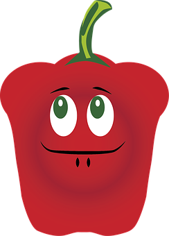 A Red Pepper With A Face